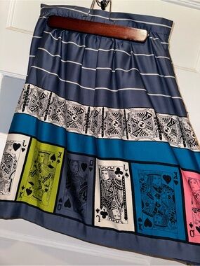 Anthropologie playing card skirt